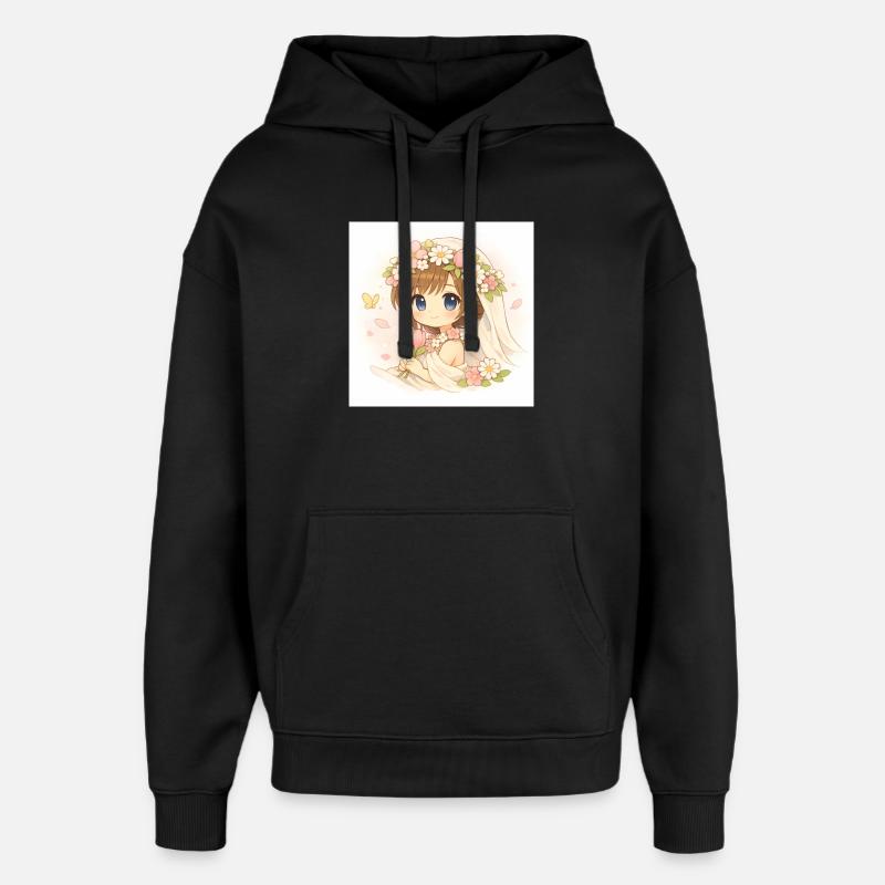 Mariée de printemps  - Sweat à capuche unisexe Stanley/Stella Oversized - noir