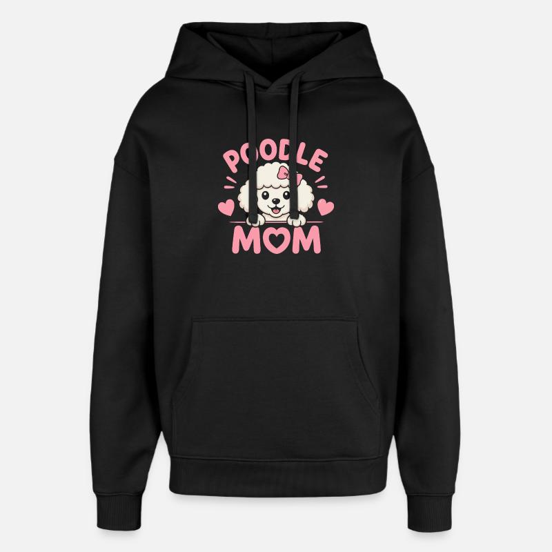 Cœurs de Maman Caniche - Sweat à capuche unisexe Stanley/Stella Oversized - noir