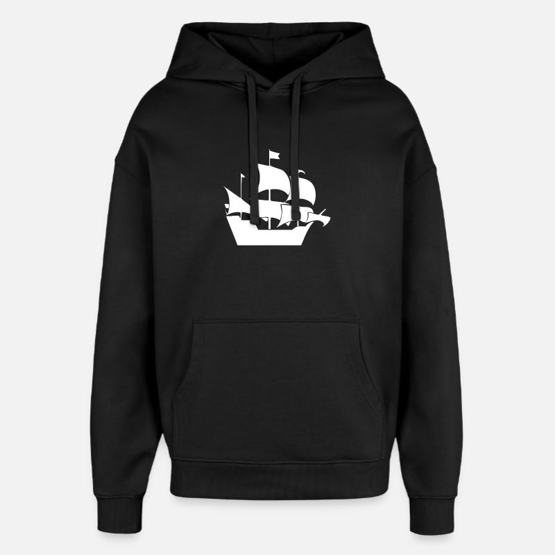 Voile - Sweat à capuche unisexe Stanley/Stella Oversized - noir