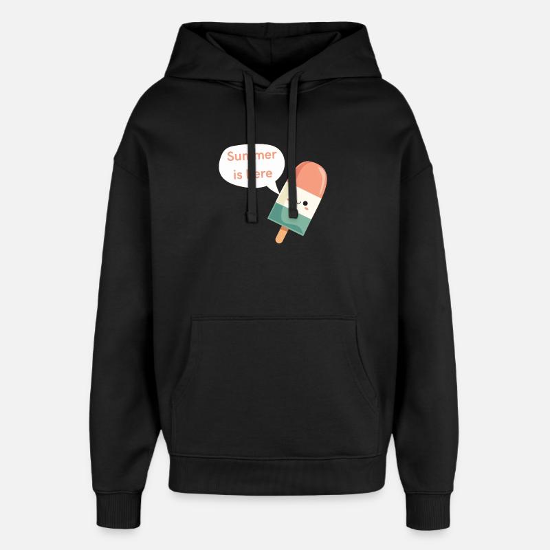 Summer Is Here - Oversized Unisex Hoodie by Stanley/Stella - black