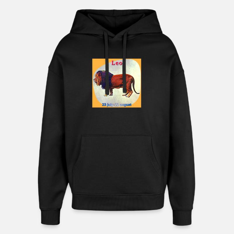 lion - Oversized Unisex Hoodie by Stanley/Stella - black