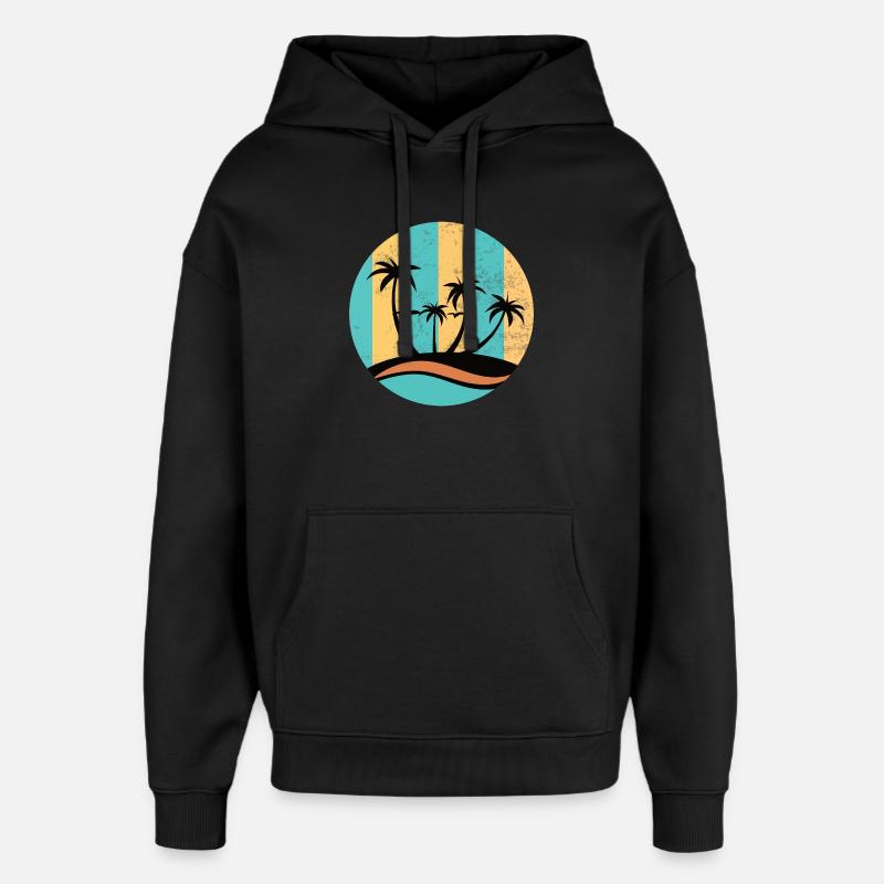 Beach Circle - Oversized Unisex Hoodie by Stanley/Stella - black