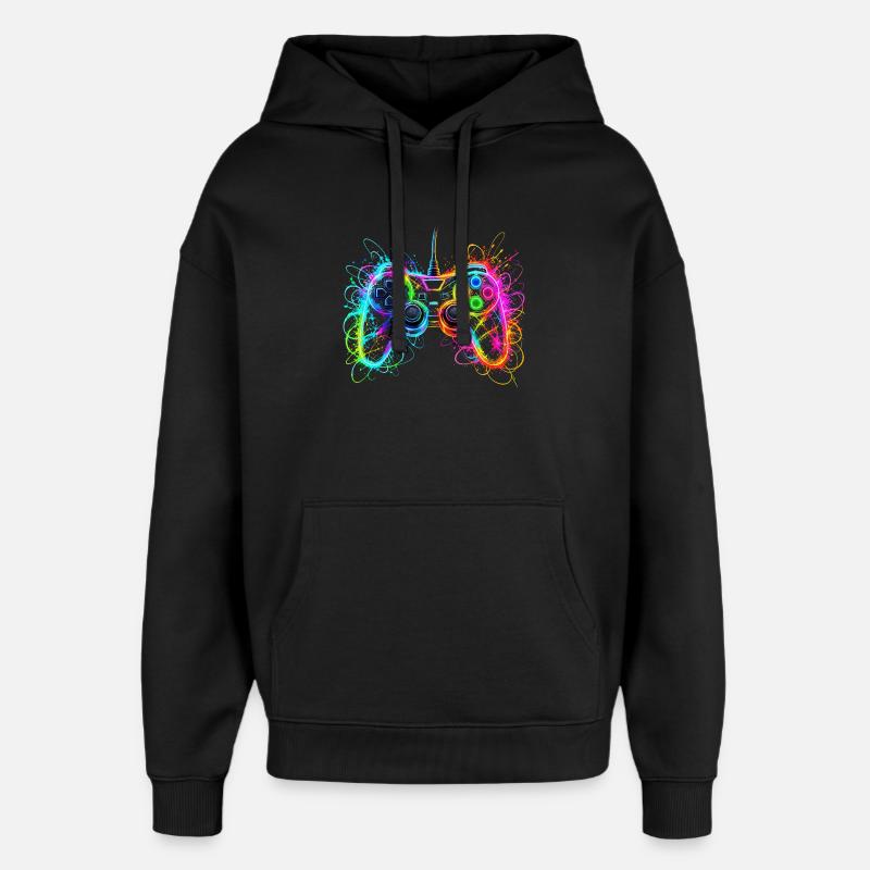 Gaming Controller Gamer - Oversized Unisex Hoodie von Stanley/Stella - Schwarz