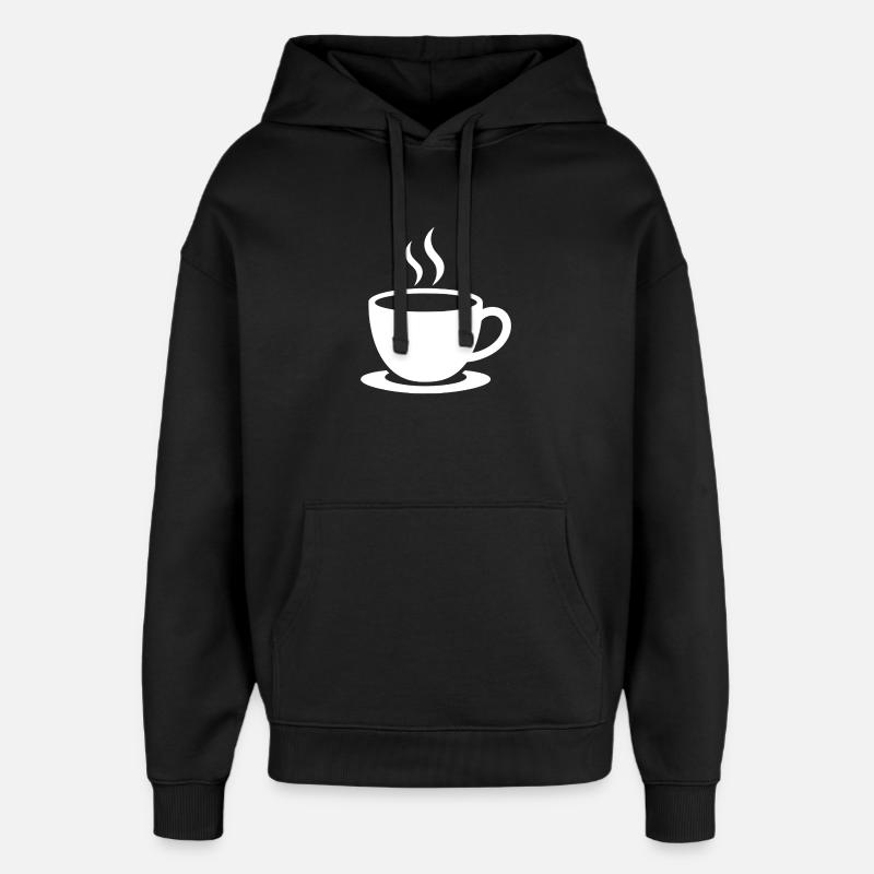 Café - Sweat à capuche unisexe Stanley/Stella Oversized - noir