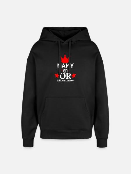 Mamy en OR Édition Limitée - Sweat à capuche unisexe Stanley/Stella Oversized - noir