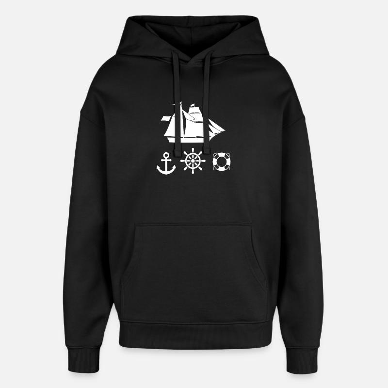 Voile - Sweat à capuche unisexe Stanley/Stella Oversized - noir