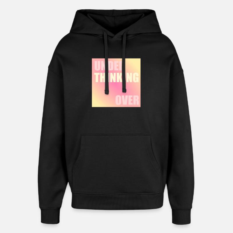 Denken - Oversized Unisex Hoodie von Stanley/Stella - Schwarz