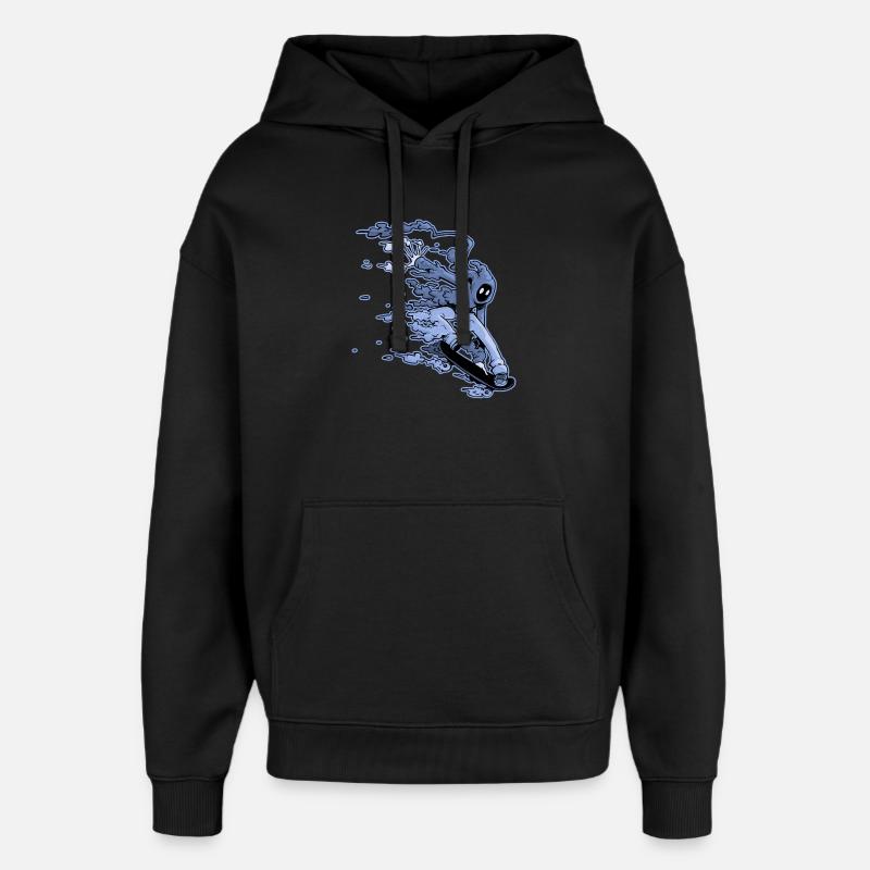 Cloud Skater in Melon Grab - Oversized Unisex Hoodie von Stanley/Stella - Schwarz
