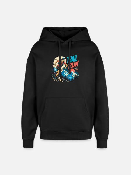 Trailrun - Oversized Unisex Hoodie von Stanley/Stella - Schwarz
