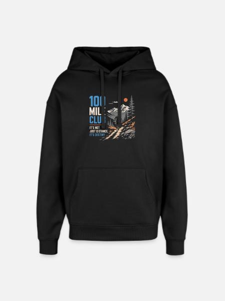 Trailrunning – 100-Meilen-Club - Oversized Unisex Hoodie von Stanley/Stella - Schwarz