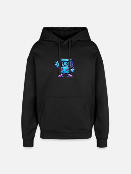Retro Gaming Controller T-Shirt 80s - Oversized Unisex Hoodie by Stanley/Stella - black