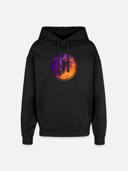 COOL BASKETBALLER BUNT BASKETBALL - Oversized Unisex Hoodie von Stanley/Stella - Schwarz