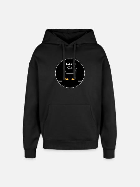 Black Cat Club - Oversized Unisex Hoodie by Stanley/Stella - black