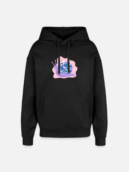 Discokugel-Schnecke - Oversized Unisex Hoodie von Stanley/Stella - Schwarz