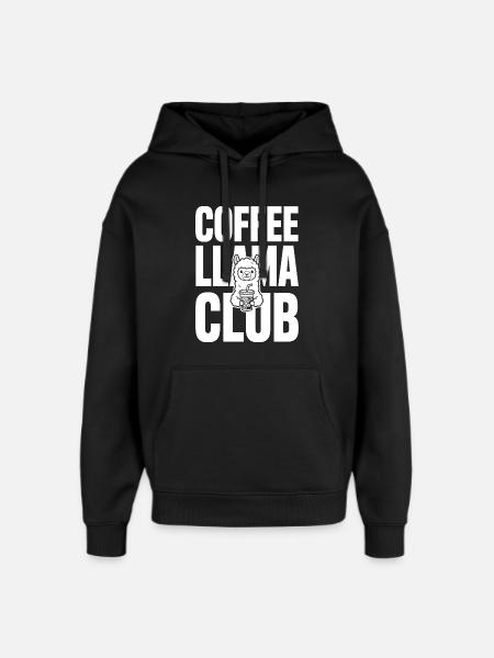 Coffee Llama Club – Eiskaffee - Oversized Unisex Hoodie von Stanley/Stella - Schwarz