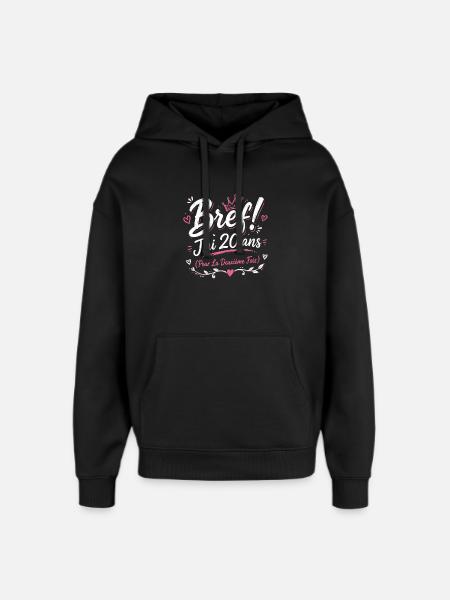 Femme cadeau d'anniversaire 40 ans - Sweat à capuche unisexe Stanley/Stella Oversized - noir