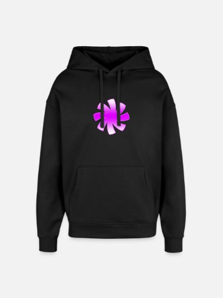 Blumen - Oversized Unisex Hoodie von Stanley/Stella - Schwarz