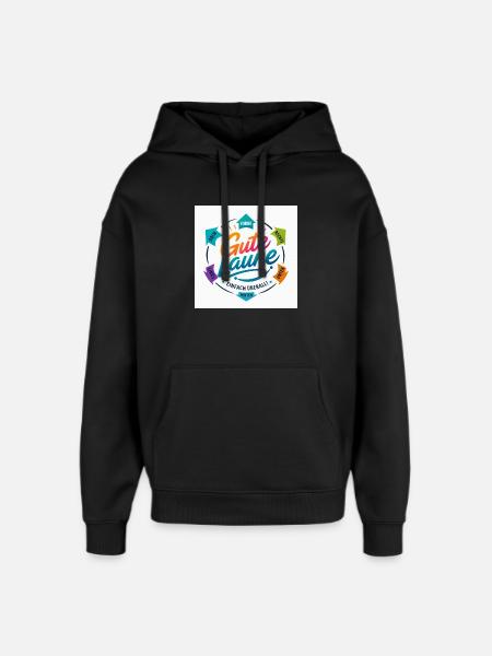 Gute Laune Kreis Farbig Positiv - Oversized Unisex Hoodie von Stanley/Stella - Schwarz