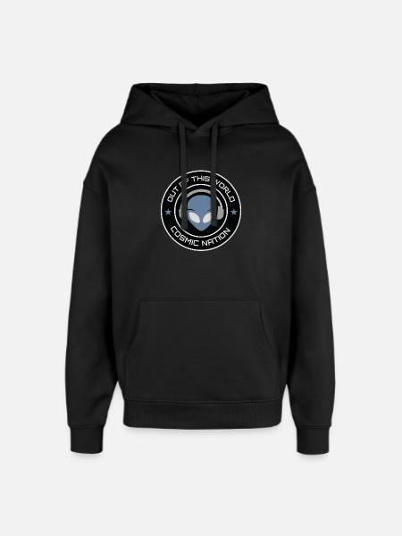 Extraterrestrial UFO DJ Alien - Oversized Unisex Hoodie by Stanley/Stella - black