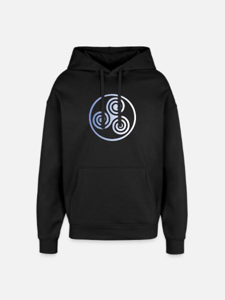 Fondu bleu triskele - Sweat à capuche unisexe Stanley/Stella Oversized - noir