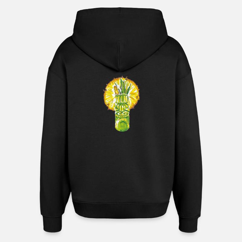 Pineapple Incident by Chemistry & Botanic's - Sweat à capuche unisexe Stanley/Stella Oversized - noir