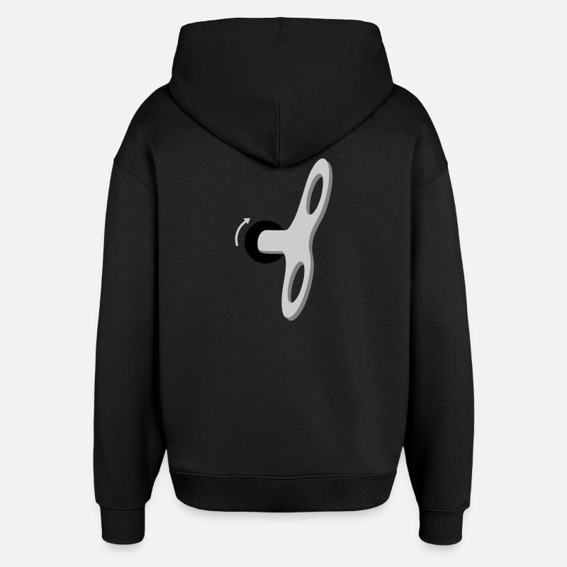 L'Humain est une machine - Sweat à capuche unisexe Stanley/Stella Oversized - noir