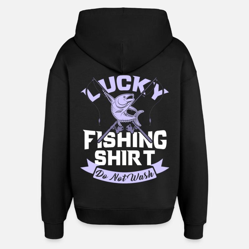 pêche - Sweat à capuche unisexe Stanley/Stella Oversized - noir