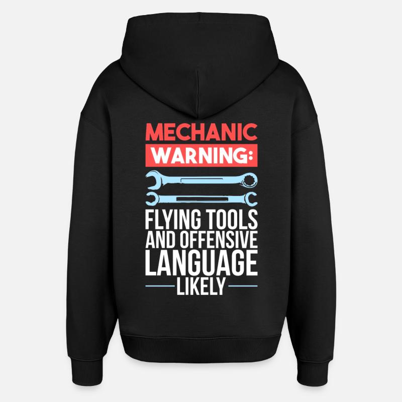 mécanicien - Sweat à capuche unisexe Stanley/Stella Oversized - noir