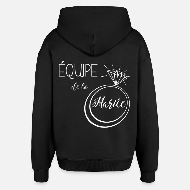 équipe de la mariée - Sweat à capuche unisexe Stanley/Stella Oversized - noir