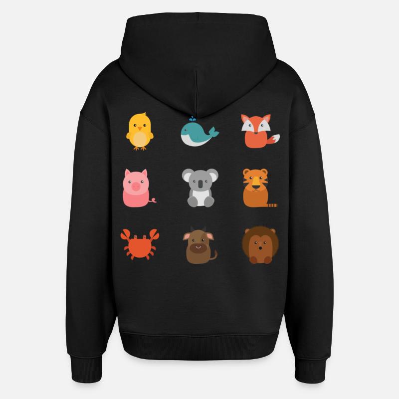 Nature - Sweat à capuche unisexe Stanley/Stella Oversized - noir