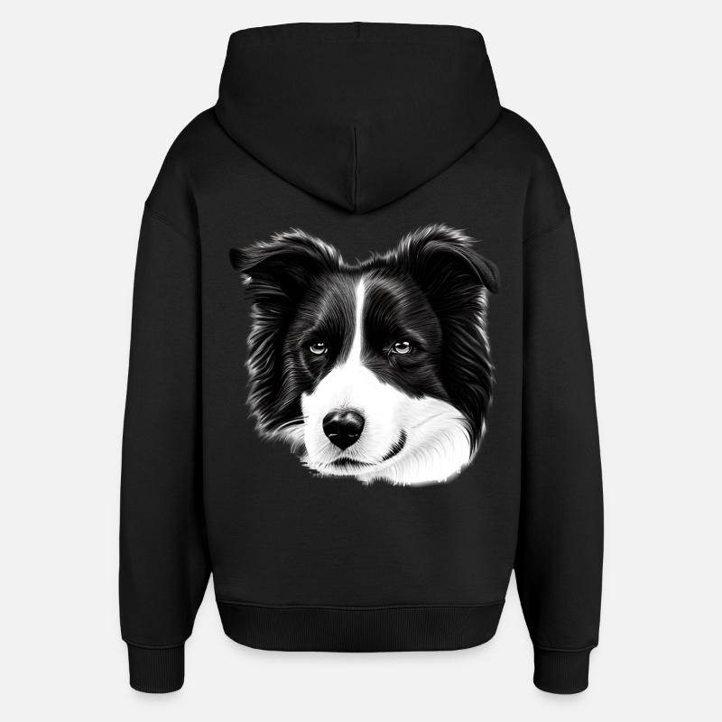 Border Collie Irlandais - Sweat à capuche unisexe Stanley/Stella Oversized - noir
