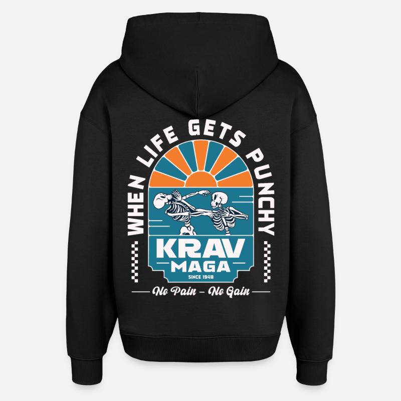 When Life Gets Punchy - Oversized Unisex Hoodie by Stanley/Stella - black