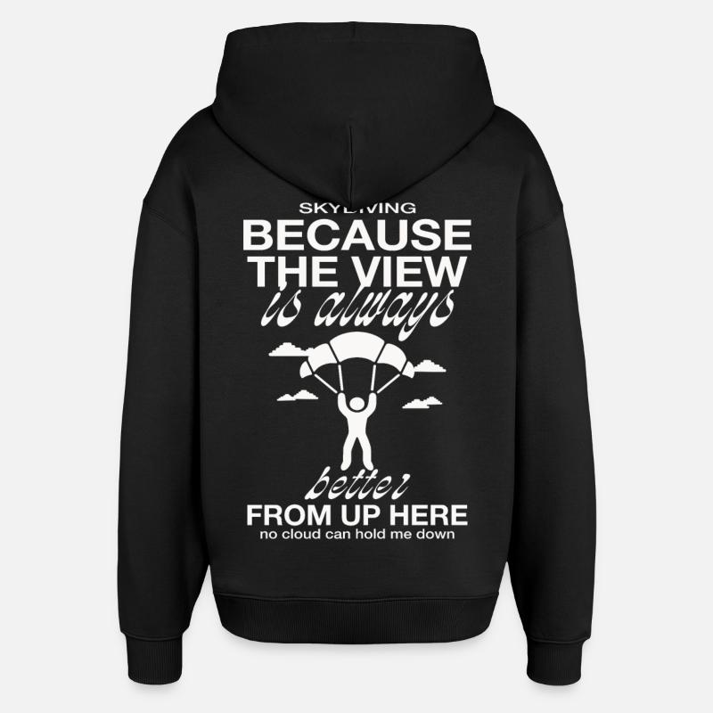 Parachutisme - Sweat à capuche unisexe Stanley/Stella Oversized - noir