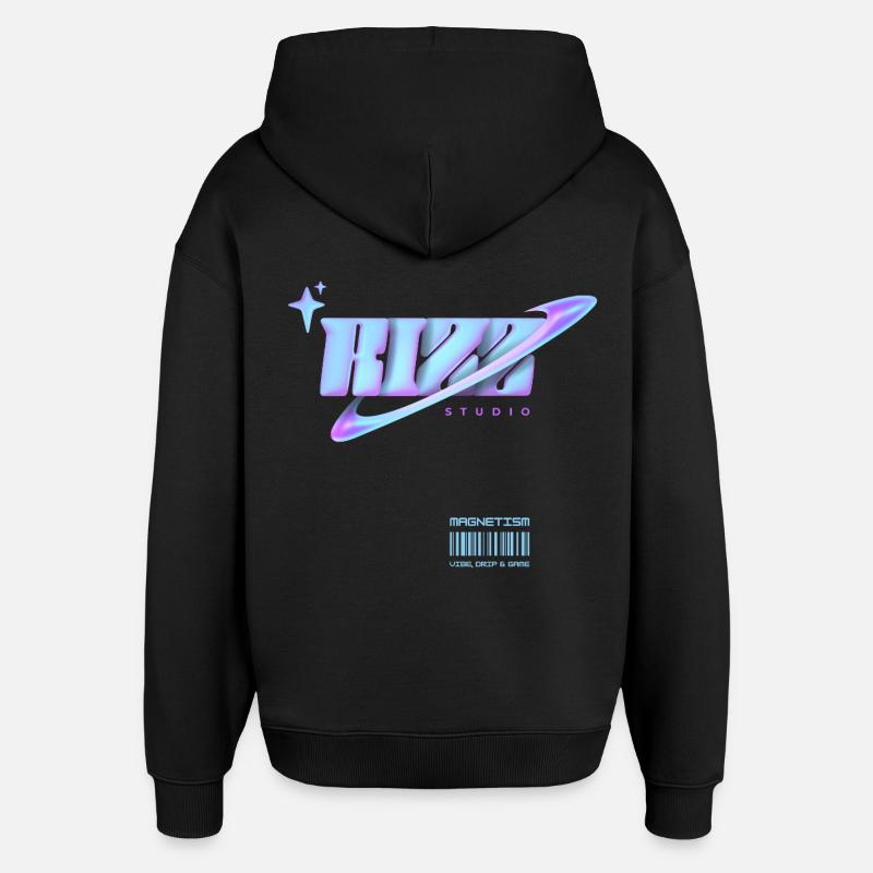 Rizz Studio Galaxy Look - Sweat à capuche unisexe Stanley/Stella Oversized - noir