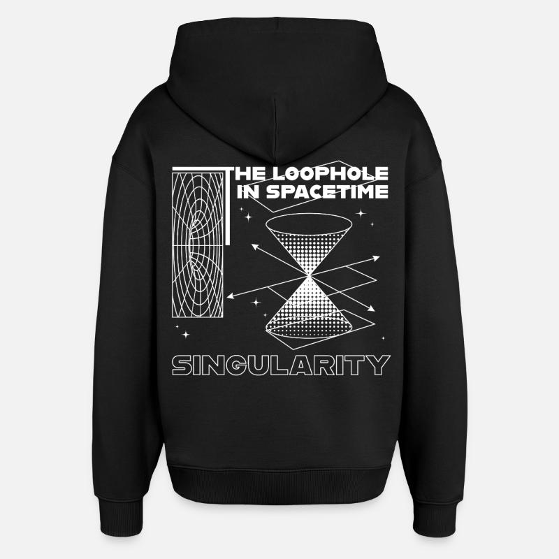 Singularity in the space-time hole - Oversized Unisex Hoodie by Stanley/Stella - black