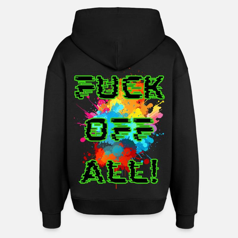 Explosion de couleurs punk - Sweat à capuche unisexe Stanley/Stella Oversized - noir