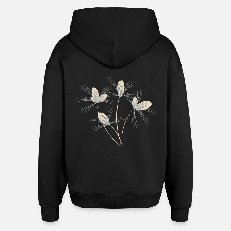 Bouquet de fleurs - Sweat à capuche unisexe Stanley/Stella Oversized - noir