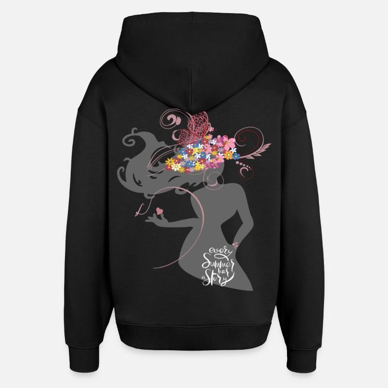 Fille Été - Sweat à capuche unisexe Stanley/Stella Oversized - noir