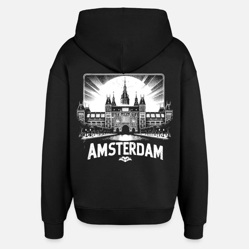 Design de chemise cool d’AMSTERDAM - Sweat à capuche unisexe Stanley/Stella Oversized - noir