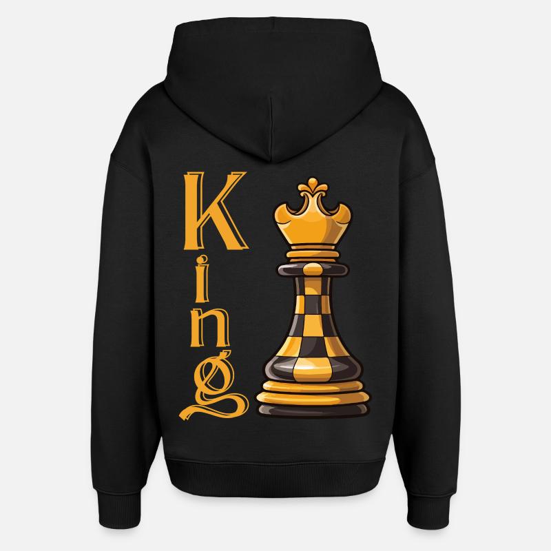 Roi des échecs Élégance - Sweat à capuche unisexe Stanley/Stella Oversized - noir