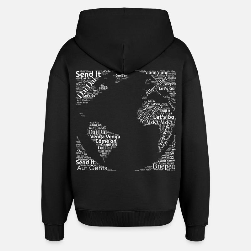 Nous vous encourageons - Blanc - Sweat à capuche unisexe Stanley/Stella Oversized - noir