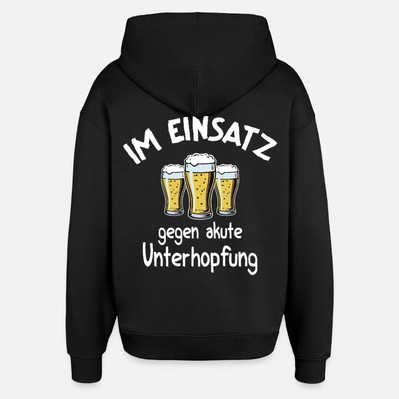 Underhopping Insert – Waitress Bartender Beer - Oversized Unisex Hoodie by Stanley/Stella - black