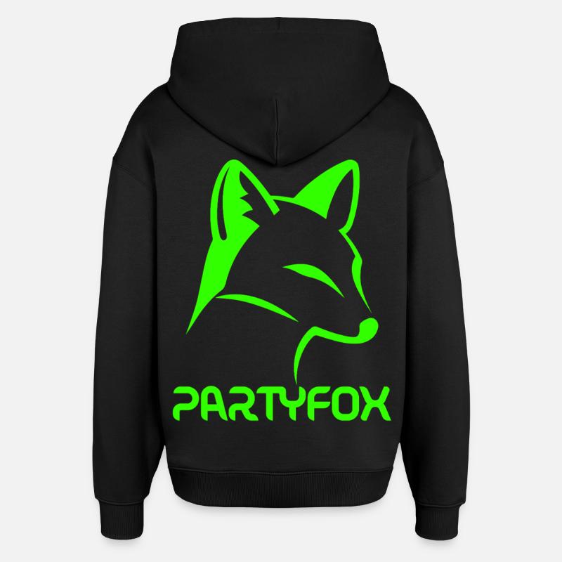 Partyfox - Sweat à capuche unisexe Stanley/Stella Oversized - noir