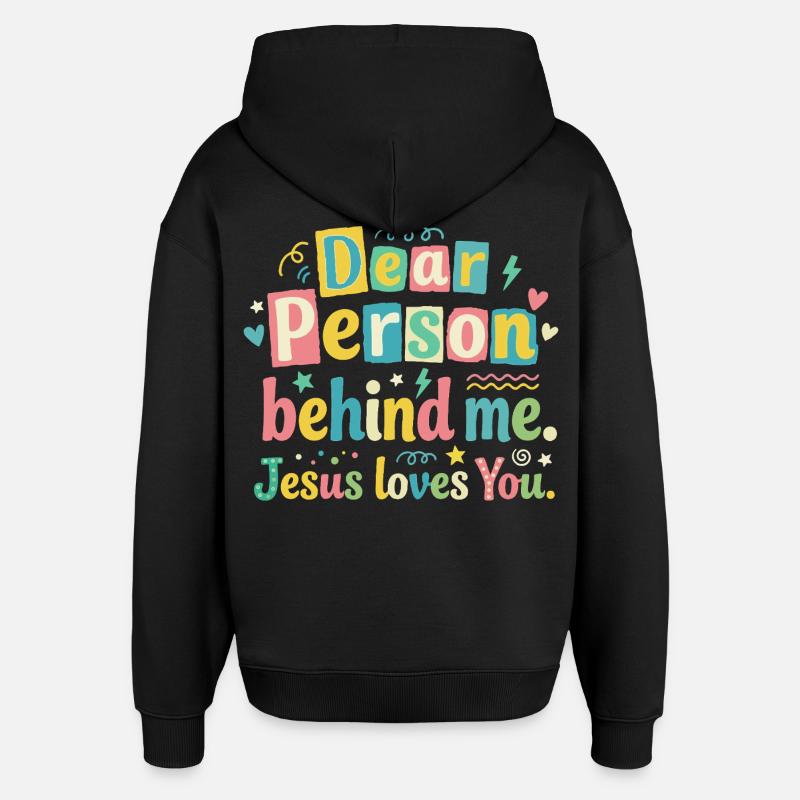 Jesus liebt dich positive Botschaft - Oversized Unisex Hoodie von Stanley/Stella - Schwarz