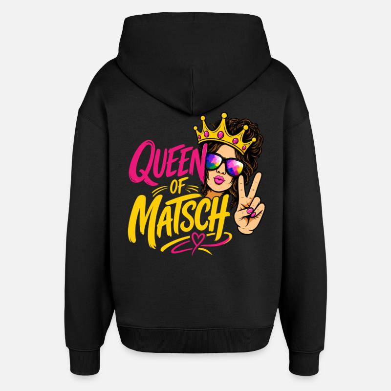 Reine de la Boue - Sweat à capuche unisexe Stanley/Stella Oversized - noir