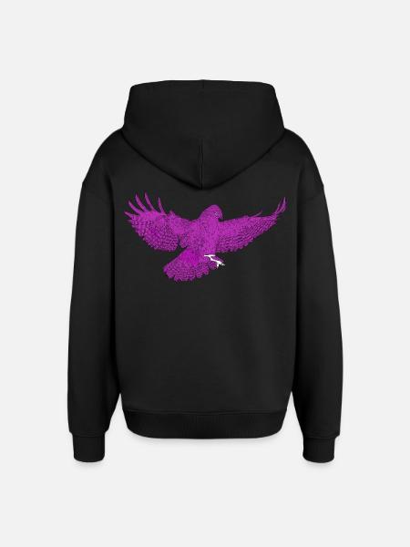 Greifvogel im Flug, Andersfarbig - Oversized Unisex Hoodie von Stanley/Stella - Schwarz