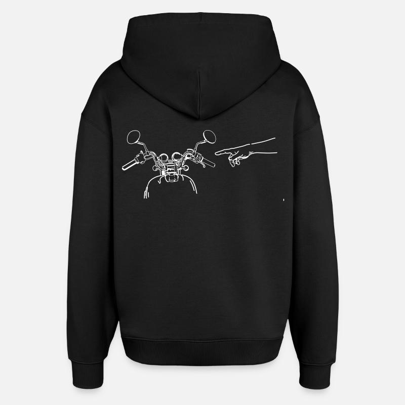 Index de guidon de moto Dieu - Sweat à capuche unisexe Stanley/Stella Oversized - noir