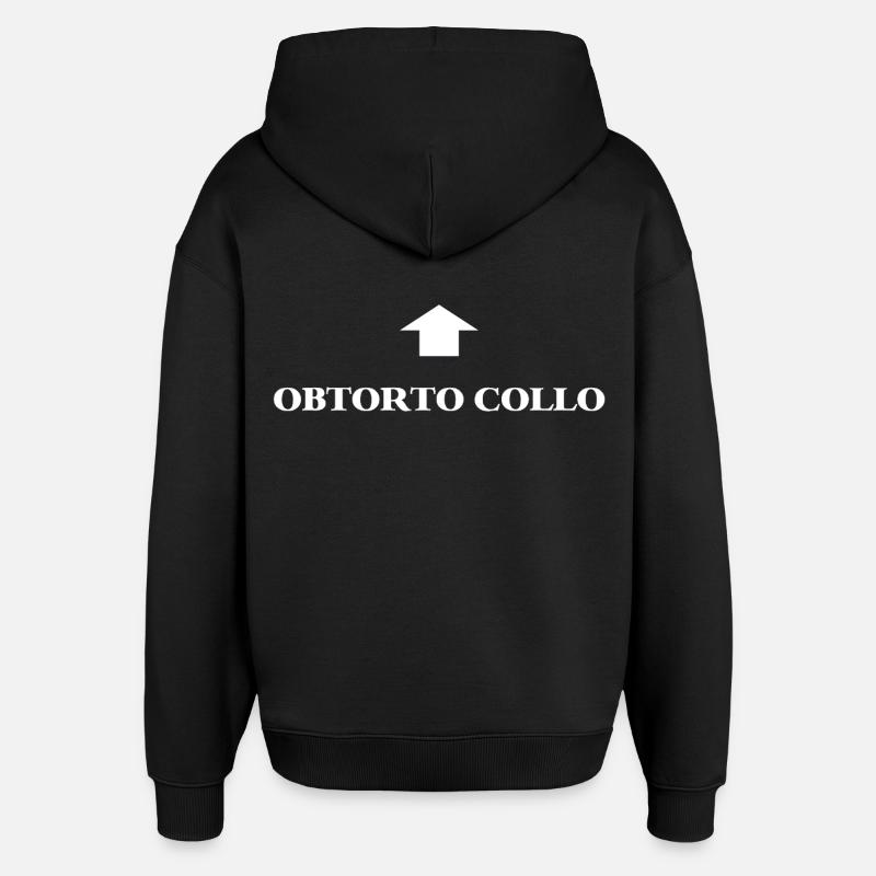 Obrtoro Collo Design - Sweat à capuche unisexe Stanley/Stella Oversized - noir