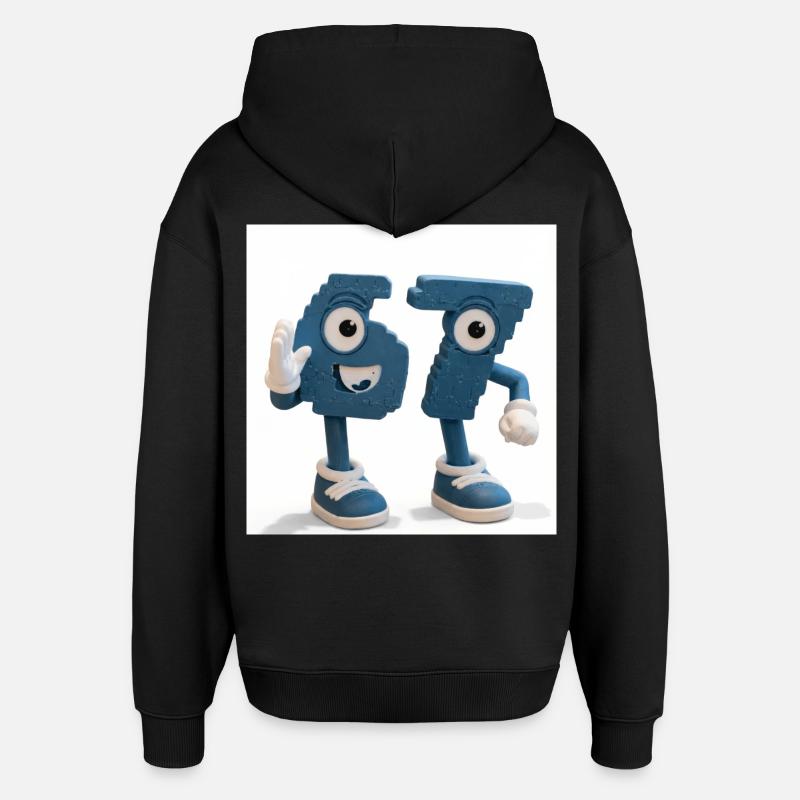 sixseven - Sweat à capuche unisexe Stanley/Stella Oversized - noir