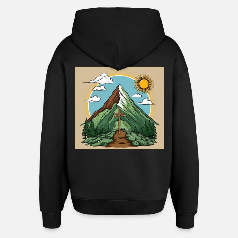 Bergspitzenkönig - Oversized Unisex Hoodie von Stanley/Stella - Schwarz